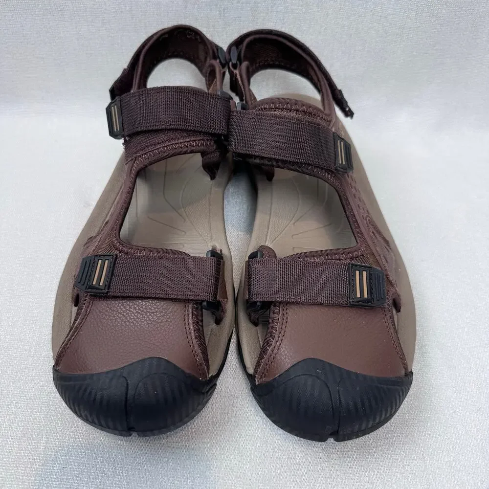 Sport Men Brown Sandal Adjustable Comfortable and Support Hiking Shoe US 12